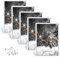 Dmyifan 5er Set Weiß Fotorahmen, Bilderrahmen DIN A4(21 x 29,7 cm), Plexi-Glas Portraitrahmen Mit Nahtloser Haken, Wohnzimmer zum Stellen und Hängen, Dekorahmen für Fotos Portrait Jubiläum
