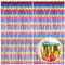 O-Kinee Lametta Vorhänge Bunt Glitzer, 2 Stück Metallische Glitzervorhang Fringe 1m x 2m, Glitzer Tinsel Curtain, Folienfransen Vorhang für Weihnachtsbaum Geburtstage Festivals Party ​Bühnendekor-1