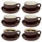 Bravich Espresso Cup and Saucer Set. 6 Small Coffee Cups with Saucers for Espresso Shot, Coffee & Tea. Italian Mini Cups for Kitchen & Afternoon Tea Set. Dishwasher Safe. Porcelain Coffee Cup Set.