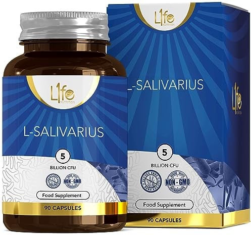 LN Lactobacillus Salivarius | 90 Capsule Probiotiche Lactobacillus Salivarius - 5 Miliardi di CFU per Dose di L-Salivarius | Non-OGM, Senza Glutine e Allergeni | Prodotto nel Regno Unito