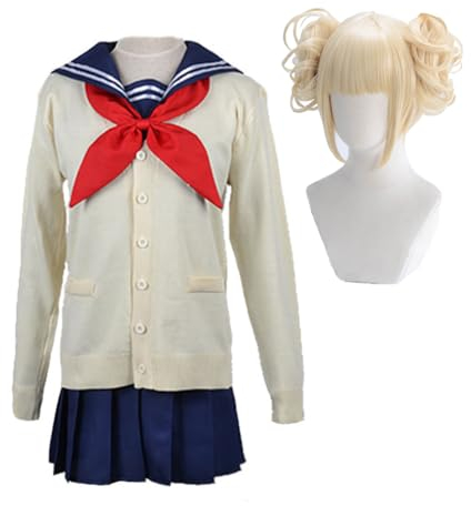Jilijia MHA Toga Himiko JK Uniformen High School Student Uniformen mit Perücke Halloween Outfit Anime Cosplay Kostüme