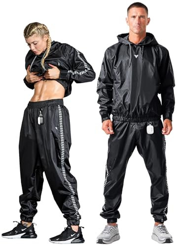 Elite Sports Suit Traje de Sauna, Negro, Small Unisex Adulto