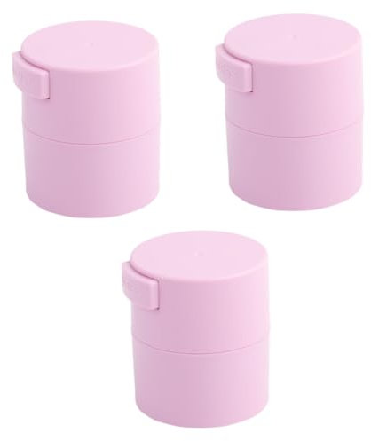 FRCOLOR 3pcs Makeup Storage Organizer Box Eyelash Storage Container Capacity Jar for Glue Eyelash Extensions Sealed Design Travel-friendly