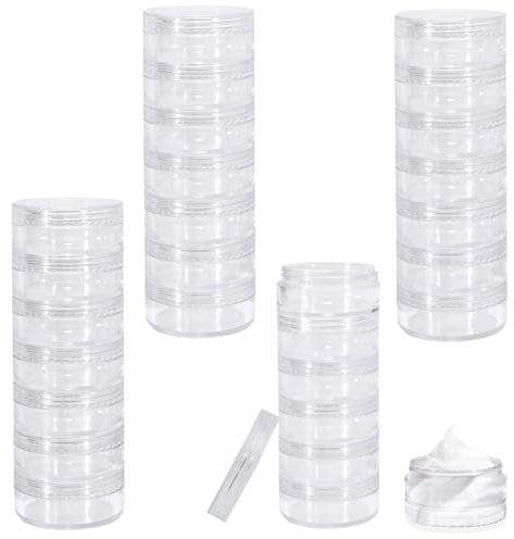 LELE LIFE Lot de 28 récipients empilables étanches pour crèmes, baume à lèvres, soins de la peau, maquillage