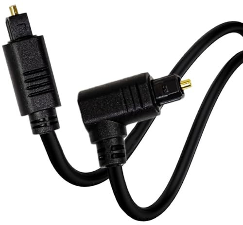 innov8 Toslink Optical Male to Male Angled Audio Cable for Sound Bars and Home Theatre Systems (0.5m)