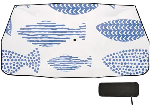 Blue Ocean Fish Auto-Sonnenschutz, faltbar, hält das Auto kühl, für Autos, Sonnenschirm