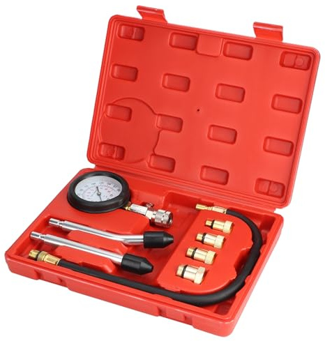 8 Stücke Kompressionsdruckprüfer,Cylinder Pressure Gauge, Auto Fahrrad Benzin Gas Motor Zylinder Kompressor Druck Tester Messgerät Test Set