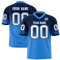 Generisch Personalisierte Football Trikot Uniformen,Personalisierte American Football Trikot für Herren,Custom Football Jersey mit Name Nummer Logo Kinder Erwachsene Spieltrikots Atmungsaktiv,Blue