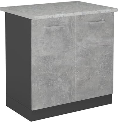 Vicco Armario bajo para Fregadero R-Line, Hormigón, 80 cm ET Mármol