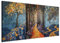 murando - Wandbilder Set 3 tlg Wanddeko Collage 3er 120x60 cm (je 40x60 cm) – Leinwandbild Wohnzimmer Schlafzimmer - Bäume im Park – Jugendstillandschaft inspiriert vom Art Deco c-H-10077-b-a