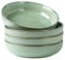 GBHOME 9'' Large Ceramic Pasta Bowls, 38oz Stoneware Set of 4, Wide Serving Bowls for Kitchen, Fruit, Salad, Oatmeal, Microwave Safe, Reactive Glaze-Pastel Green