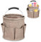 Ruaizel Cleaning Caddy with Handle, Foldable Cleaning Caddy Organiser, Cleaning Bag for Garden Small Tools Bag,Multi pocket Craft Universal (Khaki)