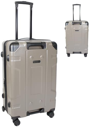 Bordlite Lightweight 24-Inch ABS Medium Suitcase, Hard Shell Travel Luggage with TSA Lock, Expandable Design, 360° Spinner Wheels, 3.5kg - Bronze
