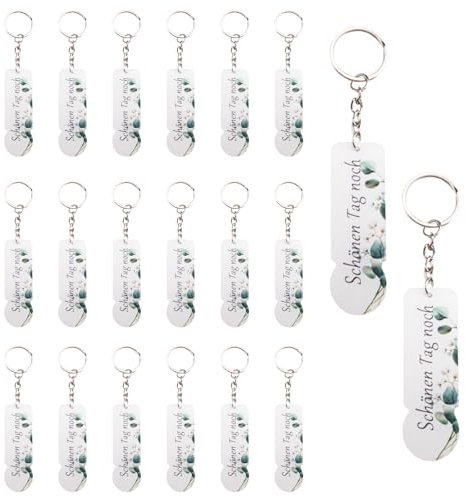 Mocrop 20 Stück Einkaufschip Schlüsselanhänger, Acryl Einkaufswagenchip - Schönen Tag Noch, Personalisierte Geschenke Einkaufswagenlöser, Für Geschenke, Geburtstage Und Segnungen