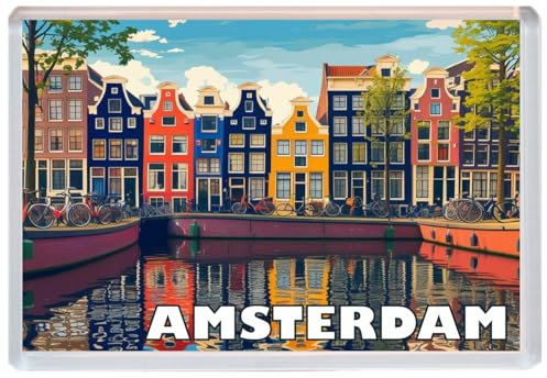 Amsterdam - Jumbo Artistic Fridge Magnet 96 x 67mm