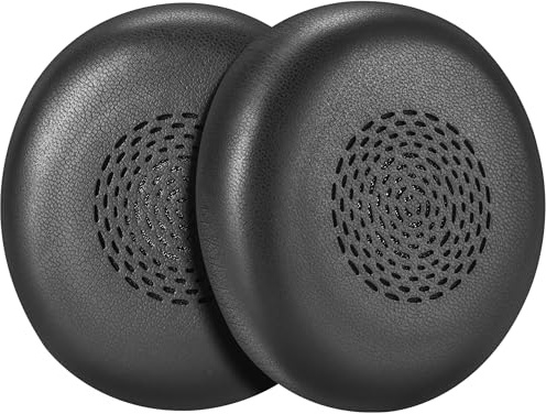 Lukvcoe Mousse Coussin & Coussinets pour Jabra Evolve2 75 PC Wireless (Ne Convient Pas à Evolve 75) Casque – Oreillettes en Cuir Protéiné avec Mousse D'isolation Phonique(Black)