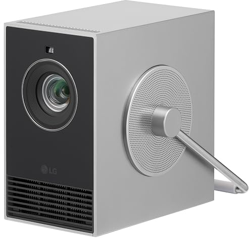 LG CineBeam Q HU710PB 4K Smart Portable Projector with Auto Screen Adjustment, Auto Focus, RGB Laser, Up to 154% DCI-P3, 450,000:1 Contrast Ratio, Built-in Speakers, HDR10, HDMI, USB, HID