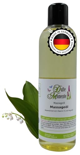 Dufte Momente Massageöl Maiglöckchen – 250 ml – Pflanzenölbasis mit blumigem Maiglöckchen-Duft – frisch & harmonisch – für Massage & Wellness – vegan & Made in Germany