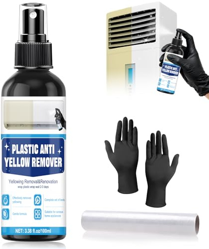 NoxGule Vergilbter Kunststoff Wieder Weiß,Kunststoffreiniger Vergilbung,Kunststoffreiniger Fensterrahmen Weiß,Entfernt Vergilbung,Plastikfolie Eingewickelt-für Optimale Ergebnisse Warten Sie 2-3 Tage
