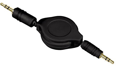 Hama Roll-Up Audiokabel (Mini-Phone Stecker, Stereo, 3,5 mm Klinke, 110 cm Kabellänge) schwarz