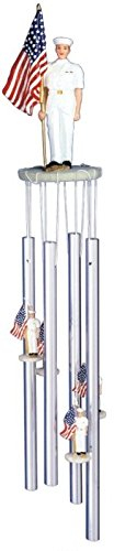 StealStreet ss-g-41809 Windspiel rund TOP Marineblau mit Uns Fahne Garten Veranda Dekoration