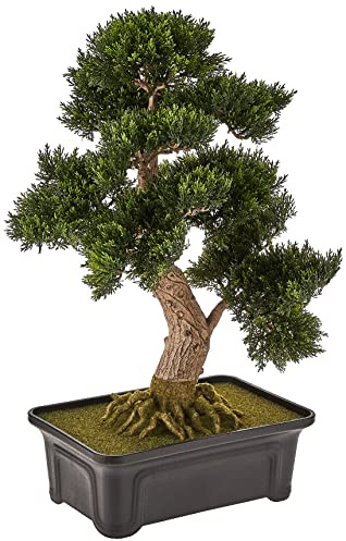 Nearly Natural 4103 Pianta di seta bonsai di cedro, 61 cm, verde