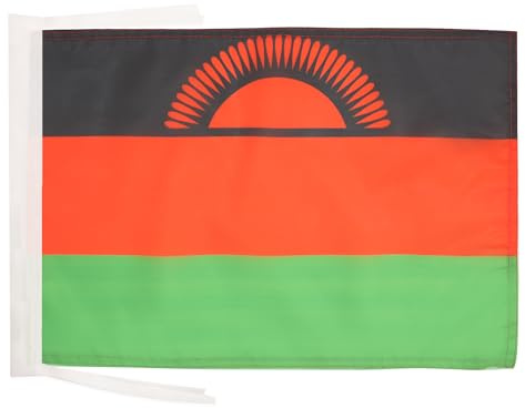 AZ FLAG Malawi Flag 45x30 cm Malawian Banner 100D Polyester Cords | Indoor and outdoor use 12x18 in decorative flag double stitched seams and reinforced edges with ties