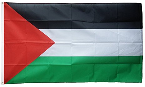 Flaggenfritze Fahne/Flagge Palästina 90 x 150 cm hissfertig mit Ösen + gratis Sticker