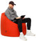 PATCH HOME Sitzsack XXXL Tropfenform - Rot - Indoor & Outdoor Beanbag mit Styroporfüllung - Bereits Befüllt - Kinder & Erwachsene - 30 Farben & 3 Größen - Für Kinder und Erwachsene