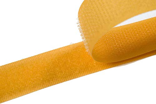 Klettband zum Nähen gelb (16), 4 Meter, 20mm breit Flausch & Haken