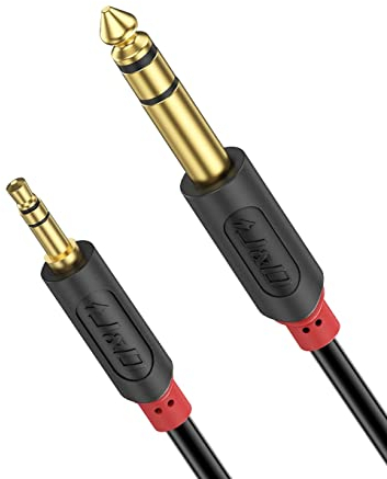 J&D Cavo Audio Jack 3.5 a 6.3 0.9M, Serie AudioWave, 3.5mm 1/8 Maschio TRS a 6.35mm 1/4 Maschio TRS Cavo Audio Stereo Compatibile per iPhone e La Maggior Parte Dei Modelli di Telefono, Amplificatori