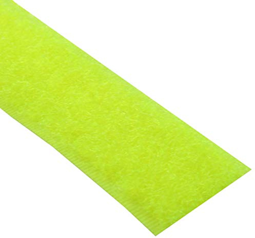KLEBESHOP24 Ruban autocollant adhésif à boucles seul | Bande scratch autocollante unilatérale | Couleur, longueur, largeur au choix/jaune fluo, 20 mm x 3 m