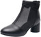 Jamron Donna Elegante Tallone di Blocco Stivaletti Traspirante Maglia Estate Stivali Pumps Nero SN02664 EU39.5