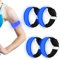 Molbory Unisex-Adult NA050-Running-Bracelet-blue, 4 Stück Reflective LED leucht Armbänder Lichtband Kinder Nacht Sicherheits Licht für Laufen Joggen Hundewandern Running Outdoor Sports, Blau, M