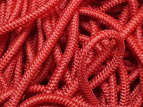 Fashion-Sonderposten Gummiband, Gummilitze, Gummikordel 3mm in Rot - 1 Meter