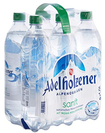 Adelholzener Mineralwasser, sanft 6 x 1 l (EINWEG inkl. EUR 1.50 Pfand)