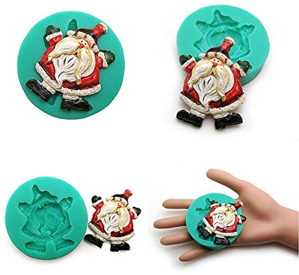 Eva Shop® Nikolaus Resin Gießform Silikonform Weihnachtsmann Fondant Backform Kerzenform Seifenform Kristallform Epoxidharz Form Harzform Gipsform für Handwerk, Tischdekoration, Weihnachten UVM.