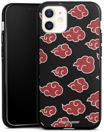 Silikon Hülle kompatibel mit Apple iPhone 12 Mini Case schwarz Handyhülle Offizielles Lizenzprodukt Naruto Shippuden Akatsuki