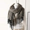 CUEYU Damen Mode Leopardenmuster Frauen Schal Winter Warm Kaschmir Schals Dame Strickschals Foulard Weiblichen Hals Khaki