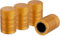 CKAuto Reifenventilkappen, Gold, 4Stk./Packung, eloxiertes Aluminium Reifenventilkappen-Set, korrosionsbeständig, universelle Ventilkappen für Autos LKWs Motorräder Geländewagen und Fahrräder