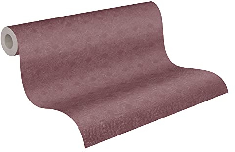 A.S. Création Mustertapete Cuba Tapete in Geflecht Optik Vliestapete metallic leicht glänzend matt fein strukturiert 380293 38029-3, Metallisch, Rot, 10.05 m x 0.53 m