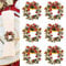 Kesote 6 Serviettenringe Kranz Serviettenschnalle Weihnachtskranz Serviettenhalter Vintage Tischdeko Weihnachten Deko