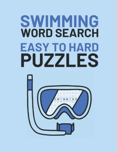Swimming Word Search Book: Easy To Hard Puzzles For Swimming Lovers