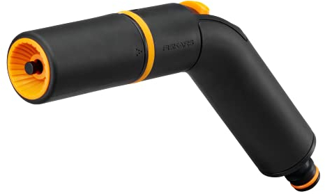 Fiskars Sprühpistole, 2 Funktionen, Mit Strahl- und Spül-Sprühbild, Stufenlos regelbarer Durchfluss, Universalgröße, Schwarz/Orange, 1052182