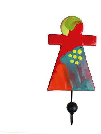 mitienda mit Liebe gemacht Handgemachter Kleiderhaken aus Keramik Tanit bunt, Garderobenhaken einzeln aus Tunesien