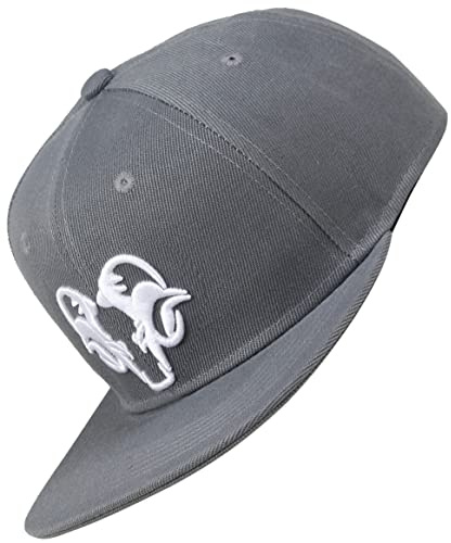 Bexxwell Snapback Cap mit 3D-Stickerei (Grau/Weiß)