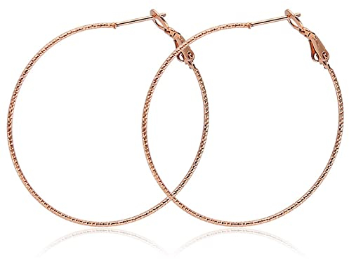 Musihy Creolen Aus Medizinischem Edelstahl Creolen Für Frauen Jahrestag Geschenk Polierter Kreis Schwarz 30mm