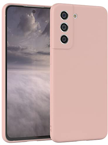 EAZY CASE - Silikonhülle für Galaxy S21 FE 5G Hülle Silikon Case Rosa weich stoßfeste Handyhülle Schutzhülle mit Kameraschutz Dünn Premium Schutz Cover TPU Phone Bumper in Pastell Altrosa Matt