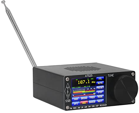 Radio de Onda Corta, Receptor de Radio de Banda Completa FM AM MW SW SSB HAM DSP Grabadora de Radio con Pantalla Táctil a Color de 2,4 Pulgadas Interfaz Tipo C, para FM AM SSB HAM