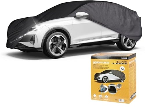 WALSER CarComfort Bâche de Protection pour Voiture Indoor Eco SUV M, Couverture de Voiture pour l'intérieur, ménageant la Peinture Gris/Noir